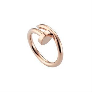 Generic Stainless Steel Screw Nail Ring in Rose Gold